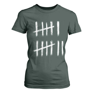 Funny Six Seven 67 Meme T Shirt For Women Tally Marks 6 7 Numbers Gen Alpha Slang TS10 Dark Forest Green Print Your Wear