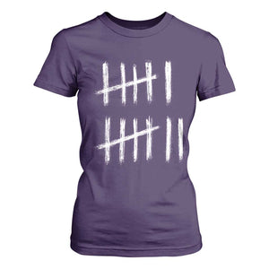 Funny Six Seven 67 Meme T Shirt For Women Tally Marks 6 7 Numbers Gen Alpha Slang TS10 Purple Print Your Wear