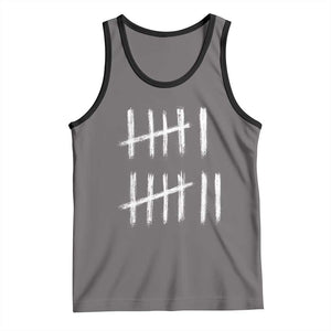Funny Six Seven 67 Meme Tank Top Tally Marks 6 7 Numbers Gen Alpha Slang TS10 Deep Heather Black Print Your Wear