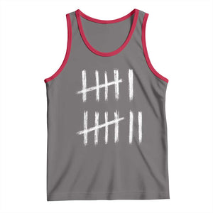 Funny Six Seven 67 Meme Tank Top Tally Marks 6 7 Numbers Gen Alpha Slang TS10 Deep Heather Red Print Your Wear
