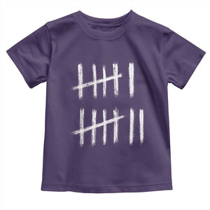 Funny Six Seven 67 Meme Toddler T Shirt Tally Marks 6 7 Numbers Gen Alpha Slang TS10 Purple Print Your Wear