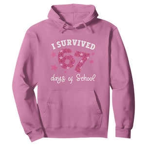 I Survived 67 Days Of School Hoodie Funny Six Seven Teachers Students Meme Pink TS10 Azalea Print Your Wear
