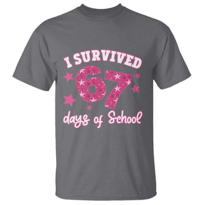 I Survived 67 Days Of School T Shirt Funny Six Seven Teachers Students Meme Pink TS10 Charcoal Print Your Wear
