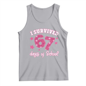 I Survived 67 Days Of School Tank Top Funny Six Seven Teachers Students Meme Pink TS10 Athletic Heather Print Your Wear