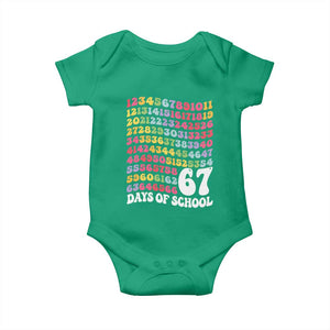 67 Days of School Baby Onesie Funny Six Seven Meme Teacher Student Gen Alpha Slang TS10 Irish Green Print Your Wear