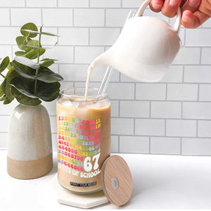 67 Days of School Glass Can Funny Six Seven Meme Teacher Student Gen Alpha Slang TS10 Print Your Wear