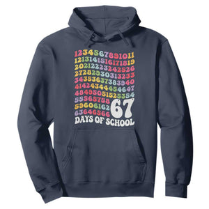 67 Days of School Hoodie Funny Six Seven Meme Teacher Student Gen Alpha Slang TS10 Navy Print Your Wear