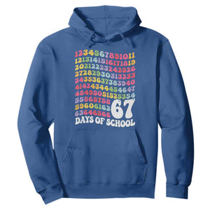 67 Days of School Hoodie Funny Six Seven Meme Teacher Student Gen Alpha Slang TS10 Royal Blue Print Your Wear