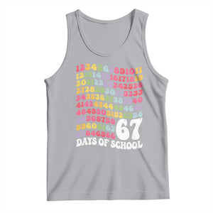 67 Days of School Tank Top Funny Six Seven Meme Teacher Student Gen Alpha Slang TS10 Athletic Heather Print Your Wear