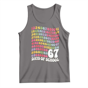 67 Days of School Tank Top Funny Six Seven Meme Teacher Student Gen Alpha Slang TS10 Deep Heather Print Your Wear