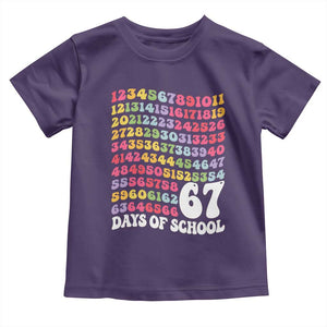 67 Days of School Toddler T Shirt Funny Six Seven Meme Teacher Student Gen Alpha Slang TS10 Purple Print Your Wear