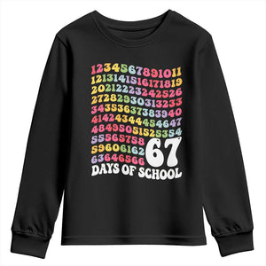 67 Days of School Youth Sweatshirt Funny Six Seven Meme Teacher Student Gen Alpha Slang TS10 Black Print Your Wear