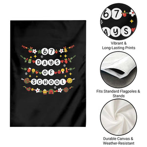 Christmas 67 Days of School Garden Flag Bracelets 6 7 Teacher Student Funny Six Seven Meme Slang TS10 Print Your Wear