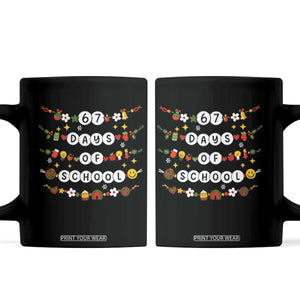 Christmas 67 Days of School Coffee Mug Bracelets 6 7 Teacher Student Funny Six Seven Meme Slang TS10 Black Print Your Wear