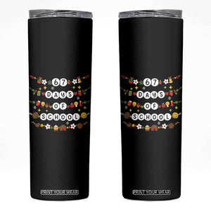 Christmas 67 Days of School Skinny Tumbler Bracelets 6 7 Teacher Student Funny Six Seven Meme Slang TS10 Black Print Your Wear