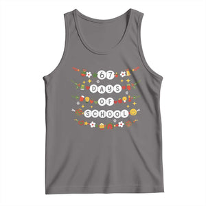 Christmas 67 Days of School Tank Top Bracelets 6 7 Teacher Student Funny Six Seven Meme Slang TS10 Deep Heather Print Your Wear