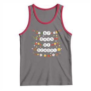 Christmas 67 Days of School Tank Top Bracelets 6 7 Teacher Student Funny Six Seven Meme Slang TS10 Deep Heather Red Print Your Wear