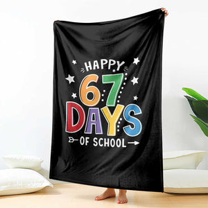 67 Days of School Throw Blanket Funny Meme Teacher Student 67th Day TS10 Print Your Wear