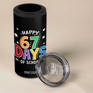 67 Days of School 4 in 1 Can Cooler Tumbler Funny Meme Teacher Student 67th Day TS10 Print Your Wear