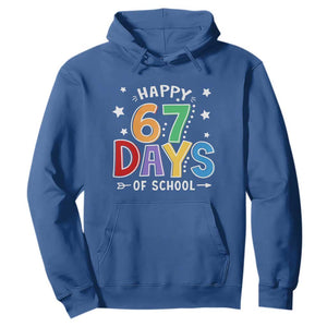 67 Days of School Hoodie Funny Meme Teacher Student 67th Day TS10 Royal Blue Print Your Wear