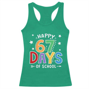 67 Days of School Racerback Tank Top Funny Meme Teacher Student 67th Day TS10 Irish Green Print Your Wear