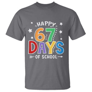 67 Days of School T Shirt Funny Meme Teacher Student 67th Day TS10 Charcoal Print Your Wear