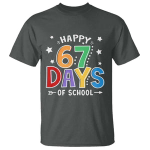 67 Days of School T Shirt Funny Meme Teacher Student 67th Day TS10 Dark Heather Print Your Wear