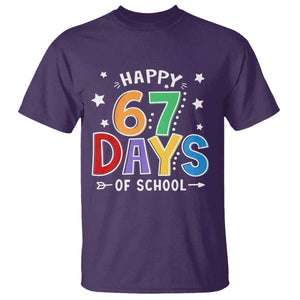 67 Days of School T Shirt Funny Meme Teacher Student 67th Day TS10 Purple Print Your Wear