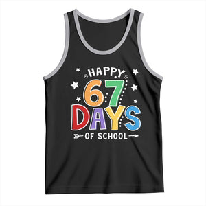 67 Days of School Tank Top Funny Meme Teacher Student 67th Day TS10 Black Athletic Heather Print Your Wear