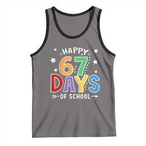 67 Days of School Tank Top Funny Meme Teacher Student 67th Day TS10 Deep Heather Black Print Your Wear