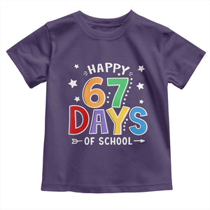 67 Days of School Toddler T Shirt Funny Meme Teacher Student 67th Day TS10 Purple Print Your Wear