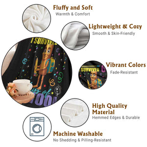 Tung Tung Tung Sahur I Survived 67 Days of School Throw Blanket Funny Six Seven 6 7 Meme Teacher Student TS10 Print Your Wear