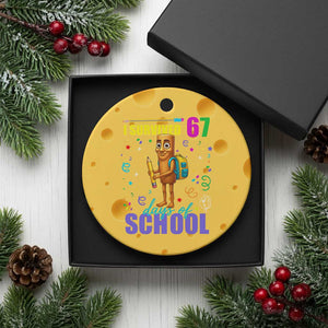 Tung Tung Tung Sahur I Survived 67 Days of School Ceramic Ornament Funny Six Seven 6 7 Meme Teacher Student TS10 1pc Yellow Cheese Print Your Wear