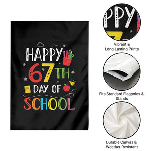 67 Days of School Garden Flag Happy 67th Day Of School Teachers Student Meme TS10 Print Your Wear