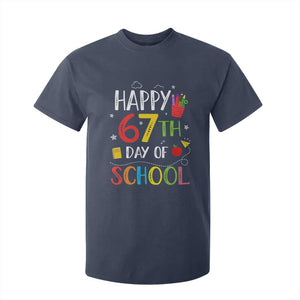 67 Days of School T Shirt For Kid Happy 67th Day Of School Teachers Student Meme TS10 Navy Print Your Wear
