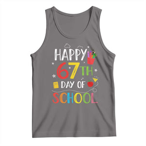 67 Days of School Tank Top Happy 67th Day Of School Teachers Student Meme TS10 Deep Heather Print Your Wear
