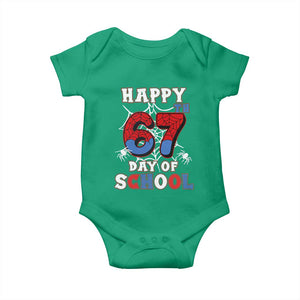 Happy 67th Day Of School Baby Onesie Boys Girls Spider 67 Days TS10 Irish Green Print Your Wear