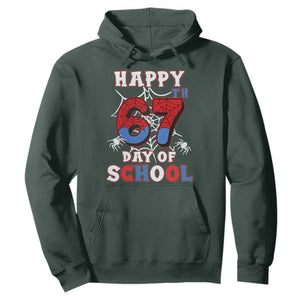 Happy 67th Day Of School Hoodie Boys Girls Spider 67 Days TS10 Dark Forest Green Print Your Wear