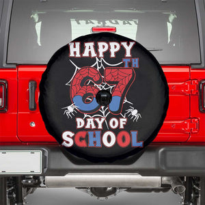 Happy 67th Day Of School Spare Tire Cover Boys Girls Spider 67 Days TS10 Black Print Your Wear