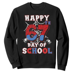 Happy 67th Day Of School Sweatshirt Boys Girls Spider 67 Days TS10 Black Print Your Wear