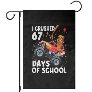 67 Days of School Monster Truck Garden Flag 67th Day Boys Tung Tung Tung Sahur TS10 Black Print Your Wear