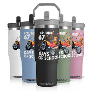 67 Days of School Monster Truck Flip Straw Tumbler 67th Day Boys Tung Tung Tung Sahur TS10 Print Your Wear