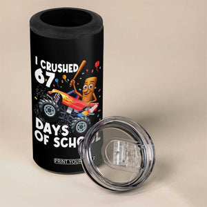67 Days of School Monster Truck 4 in 1 Can Cooler Tumbler 67th Day Boys Tung Tung Tung Sahur TS10 Print Your Wear