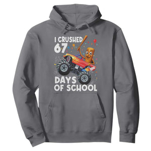 67 Days of School Monster Truck Hoodie 67th Day Boys Tung Tung Tung Sahur TS10 Charcoal Print Your Wear