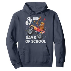 67 Days of School Monster Truck Hoodie 67th Day Boys Tung Tung Tung Sahur TS10 Navy Print Your Wear