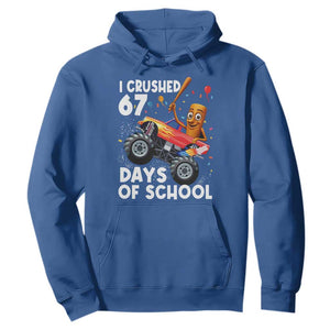 67 Days of School Monster Truck Hoodie 67th Day Boys Tung Tung Tung Sahur TS10 Royal Blue Print Your Wear