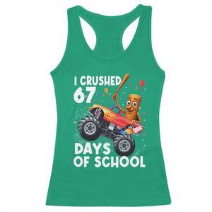 67 Days of School Monster Truck Racerback Tank Top 67th Day Boys Tung Tung Tung Sahur TS10 Irish Green Print Your Wear