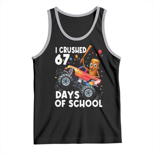 67 Days of School Monster Truck Tank Top 67th Day Boys Tung Tung Tung Sahur TS10 Black Athletic Heather Print Your Wear