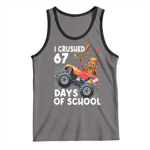 67 Days of School Monster Truck Tank Top 67th Day Boys Tung Tung Tung Sahur TS10 Deep Heather Black Print Your Wear