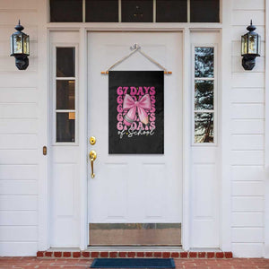67 Days Of School Girls Coquette Bow Garden Flag Funny Six Seven Meme 67th Day TS10 Print Your Wear